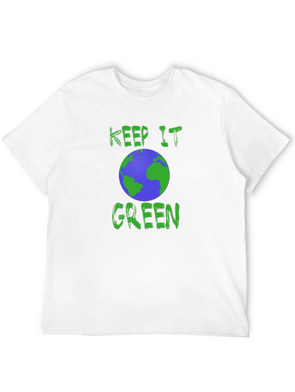 Keep It Green Earth Graphic Tee - Eco-Friendly Design