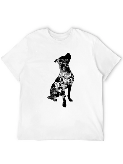 Distressed Dog Silhouette Black T-Shirt