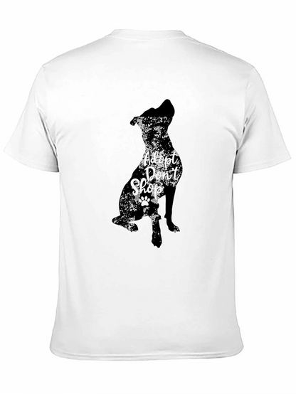 Distressed Dog Silhouette Black T-Shirt