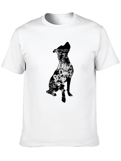 Distressed Dog Silhouette Black T-Shirt