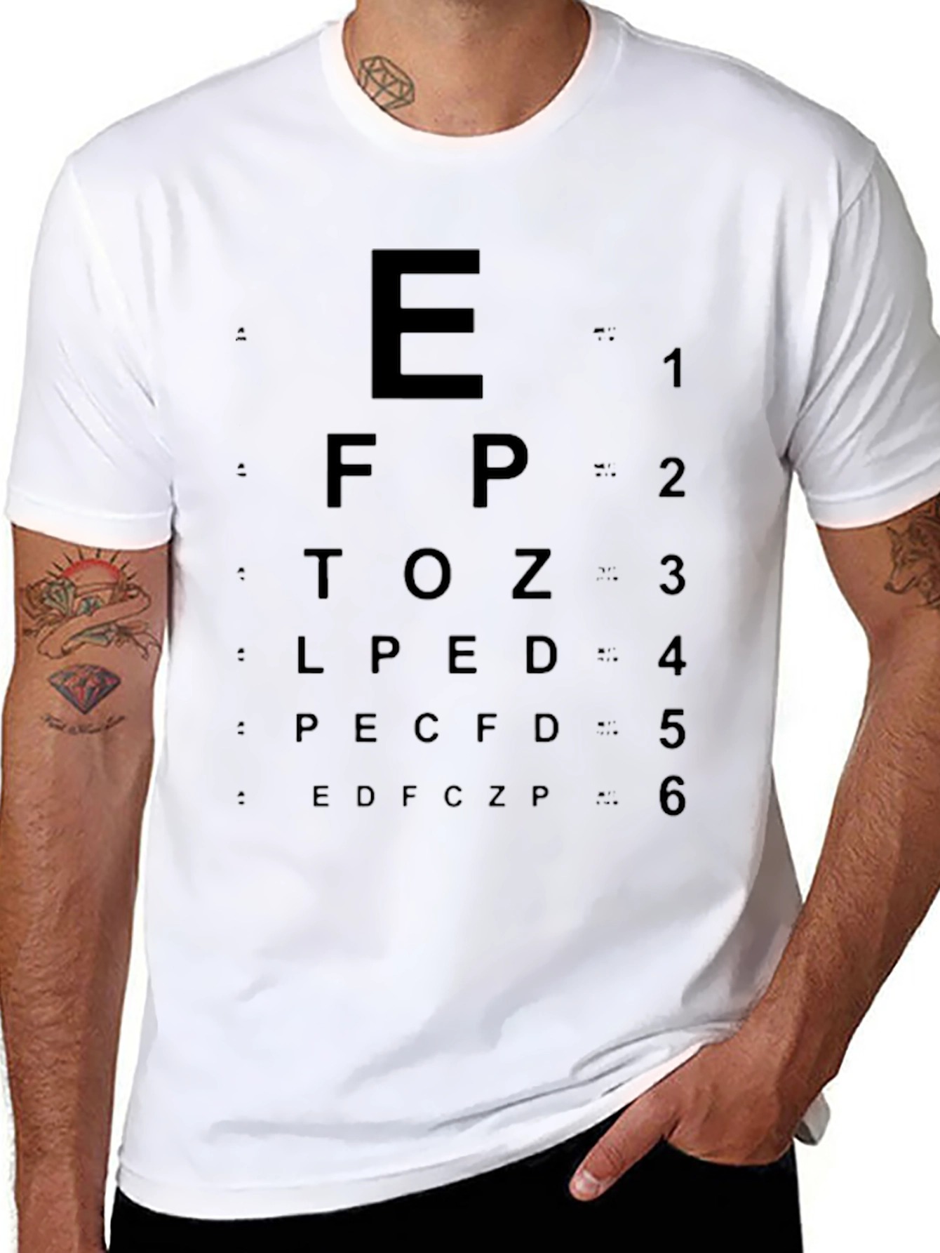Eye Chart T-Shirt - Vision Test Style