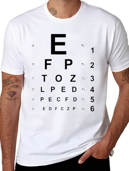 Eye Chart T-Shirt - Vision Test Style