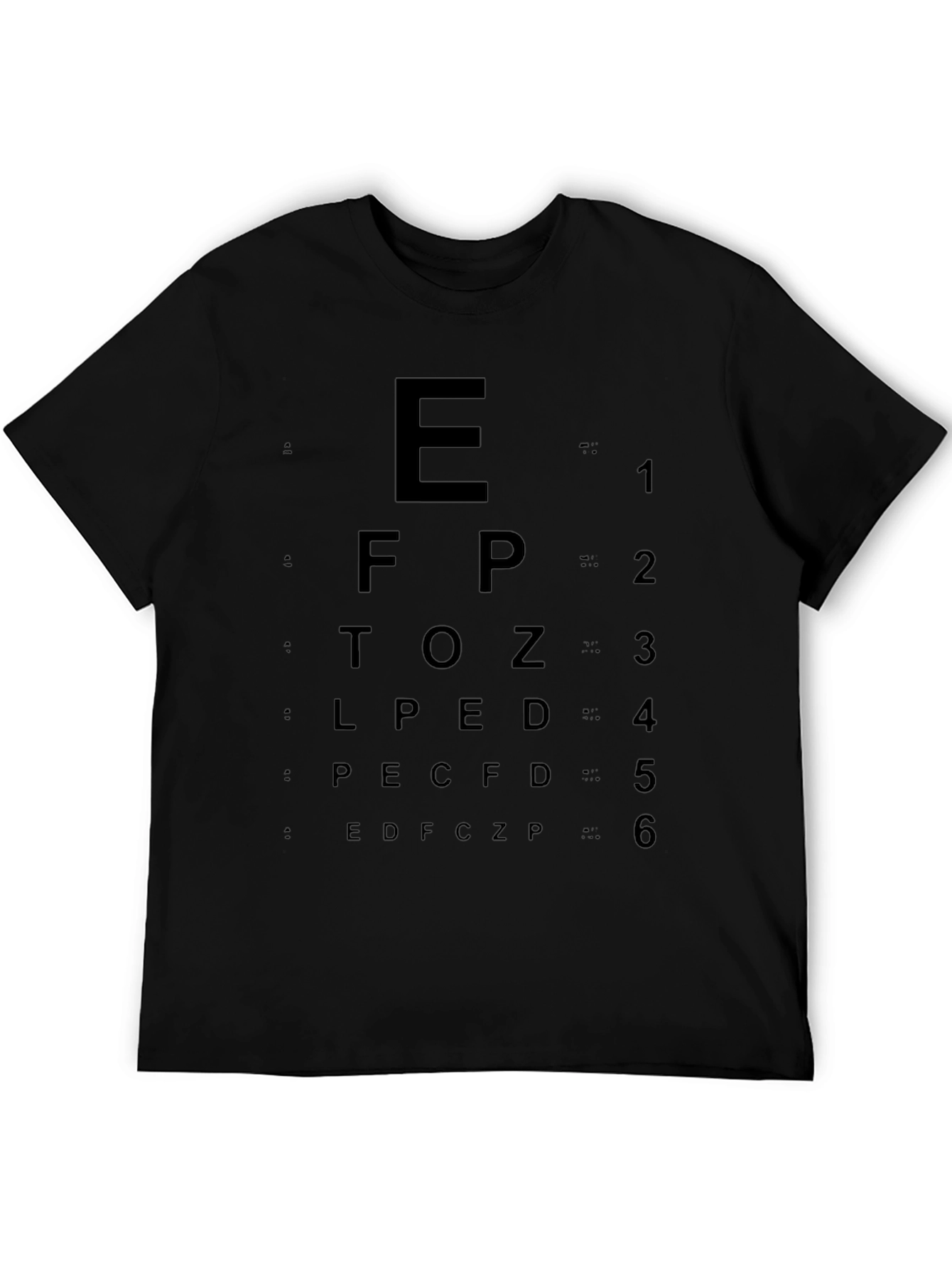 Eye Chart T-Shirt - Vision Test Style