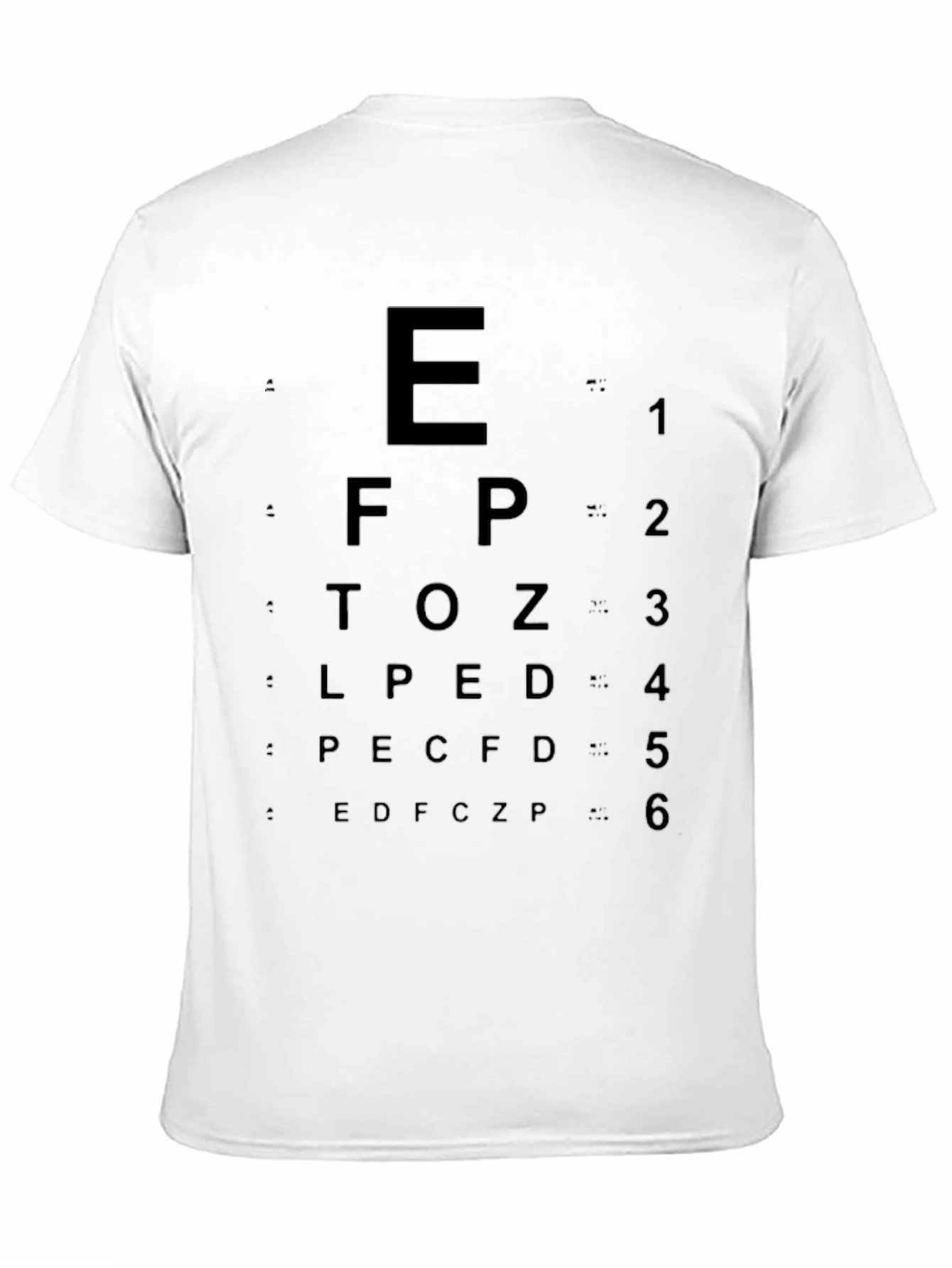 Eye Chart T-Shirt - Vision Test Style