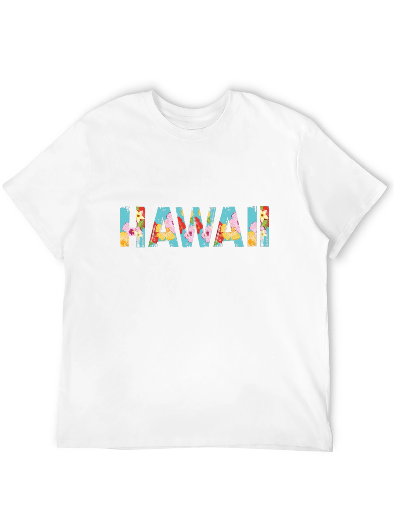 Floral Hawaii Graphic Black T-Shirt