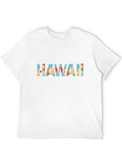 Floral Hawaii Graphic Black T-Shirt