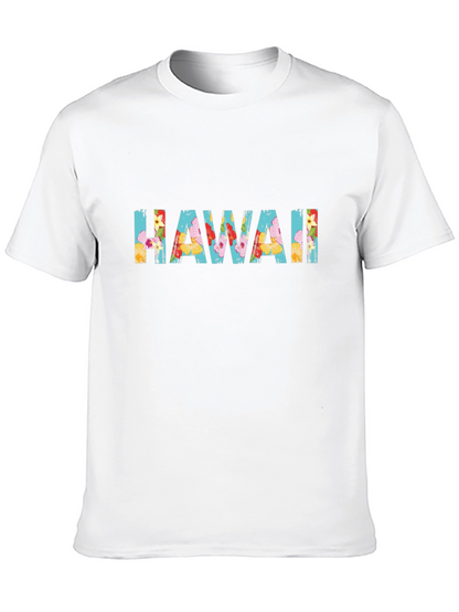Floral Hawaii Graphic Black T-Shirt