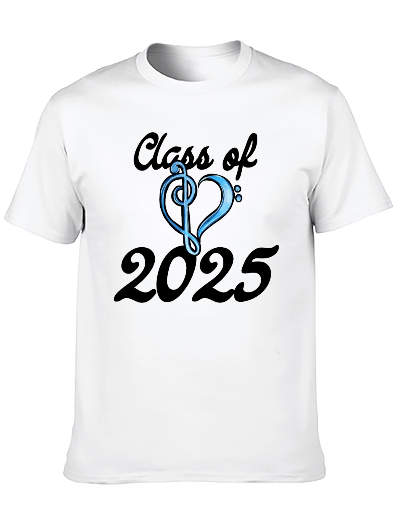 Class of 2025 T-Shirt - Musical Treble Clef Heart