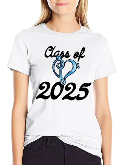 Class of 2025 T-Shirt - Musical Treble Clef Heart