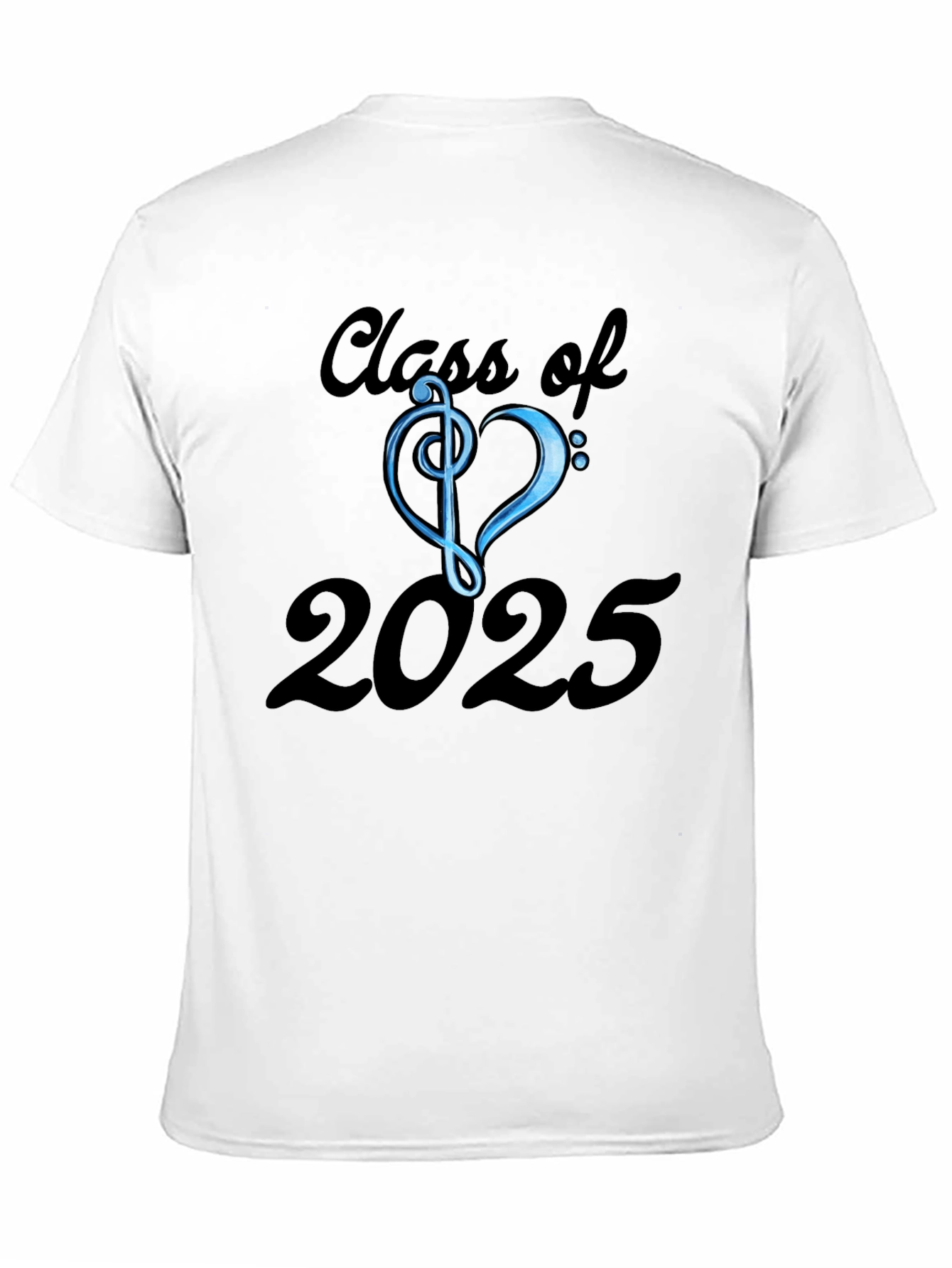 Class of 2025 T-Shirt - Musical Treble Clef Heart