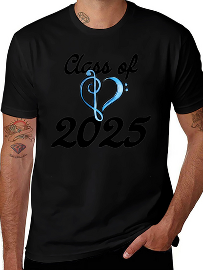 Class of 2025 T-Shirt - Musical Treble Clef Heart