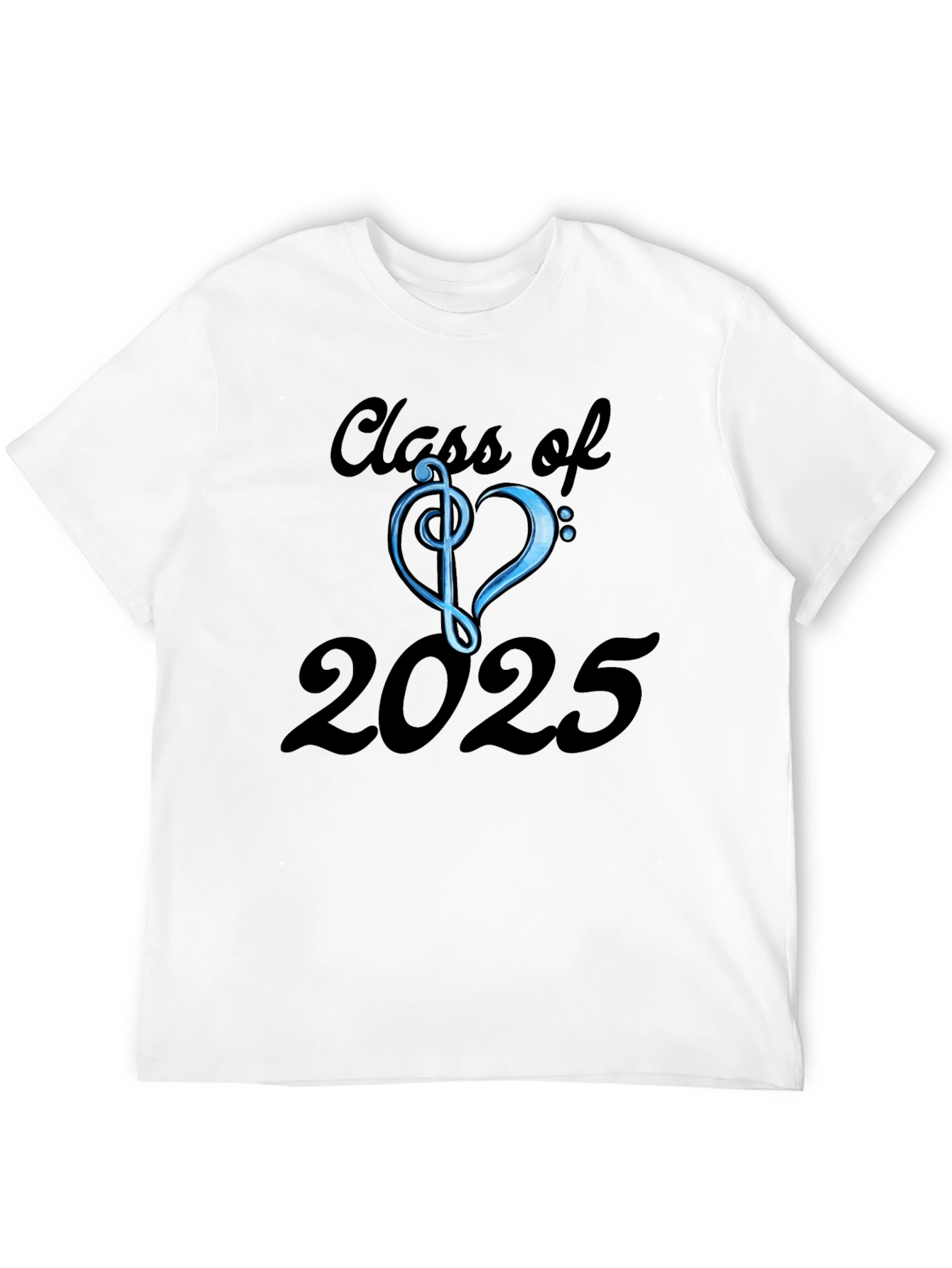 Class of 2025 T-Shirt - Musical Treble Clef Heart