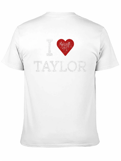 I Heart Taylor Distressed Graphic Tee - Black