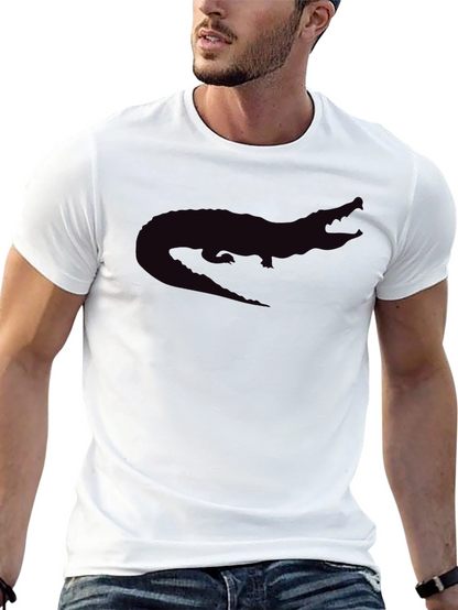 Black Alligator Graphic Tee - Casual Style
