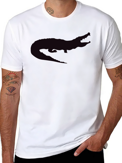 Black Alligator Graphic Tee - Casual Style