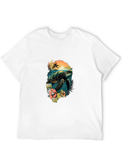 Tropical Turtle Graphic T-Shirt