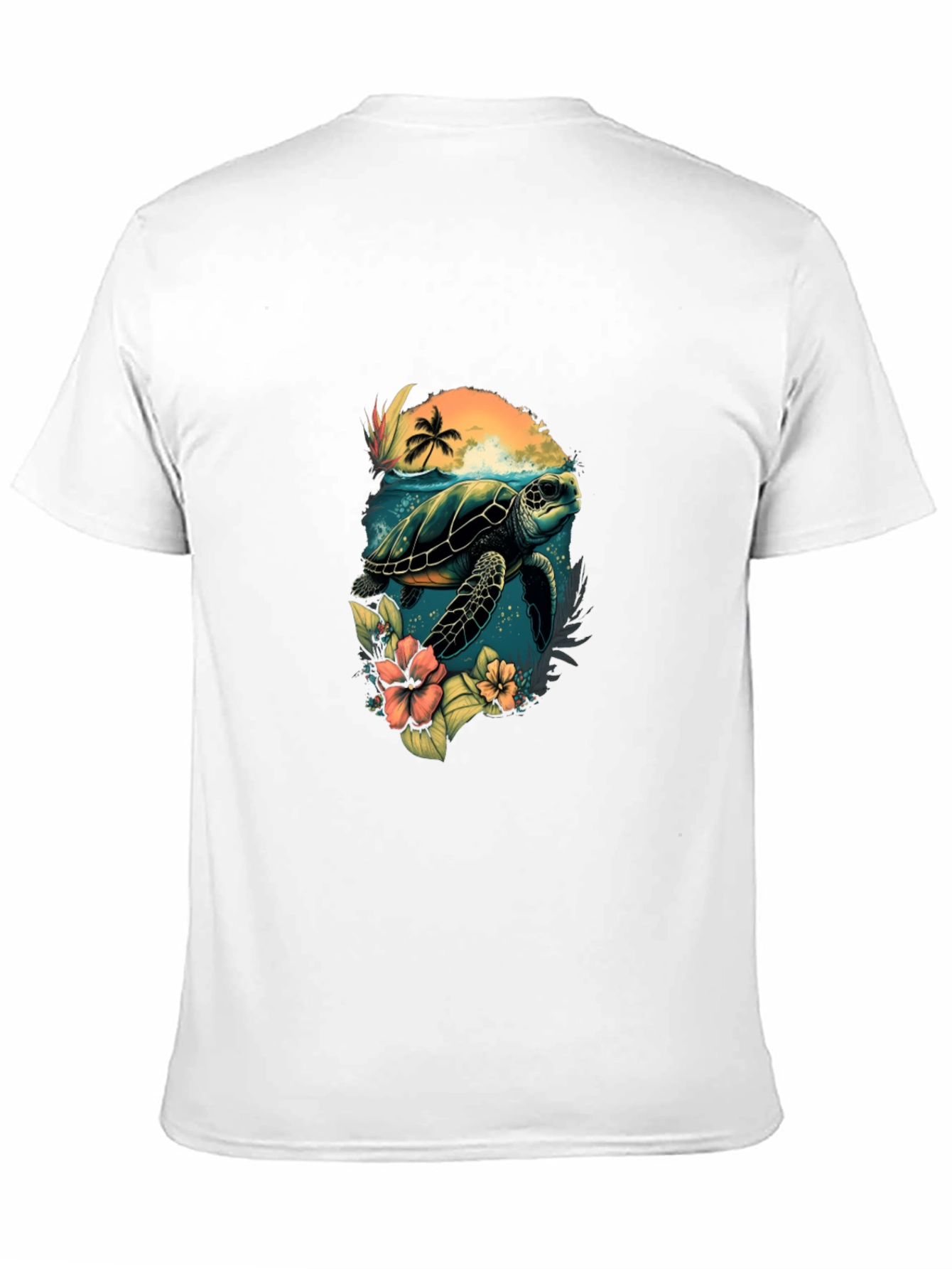 Tropical Turtle Graphic T-Shirt