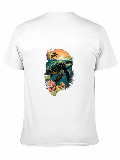 Tropical Turtle Graphic T-Shirt
