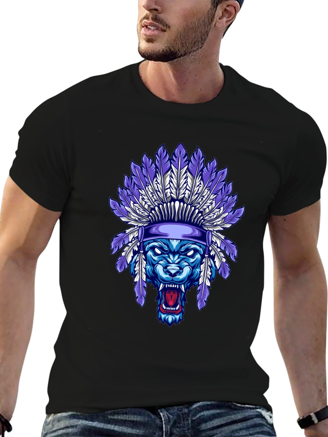 Wolf Headdress Graphic Tee