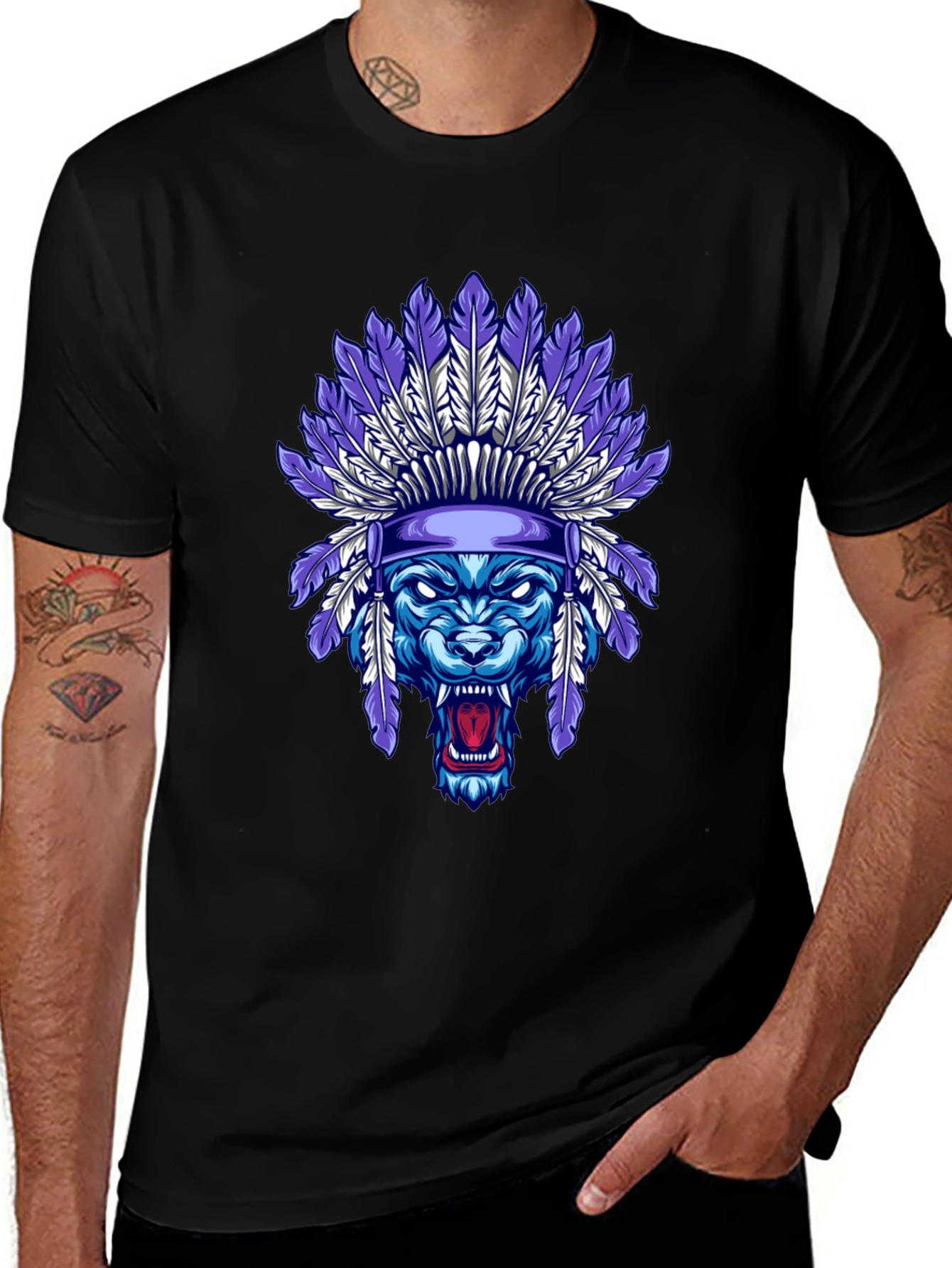 Wolf Headdress Graphic Tee