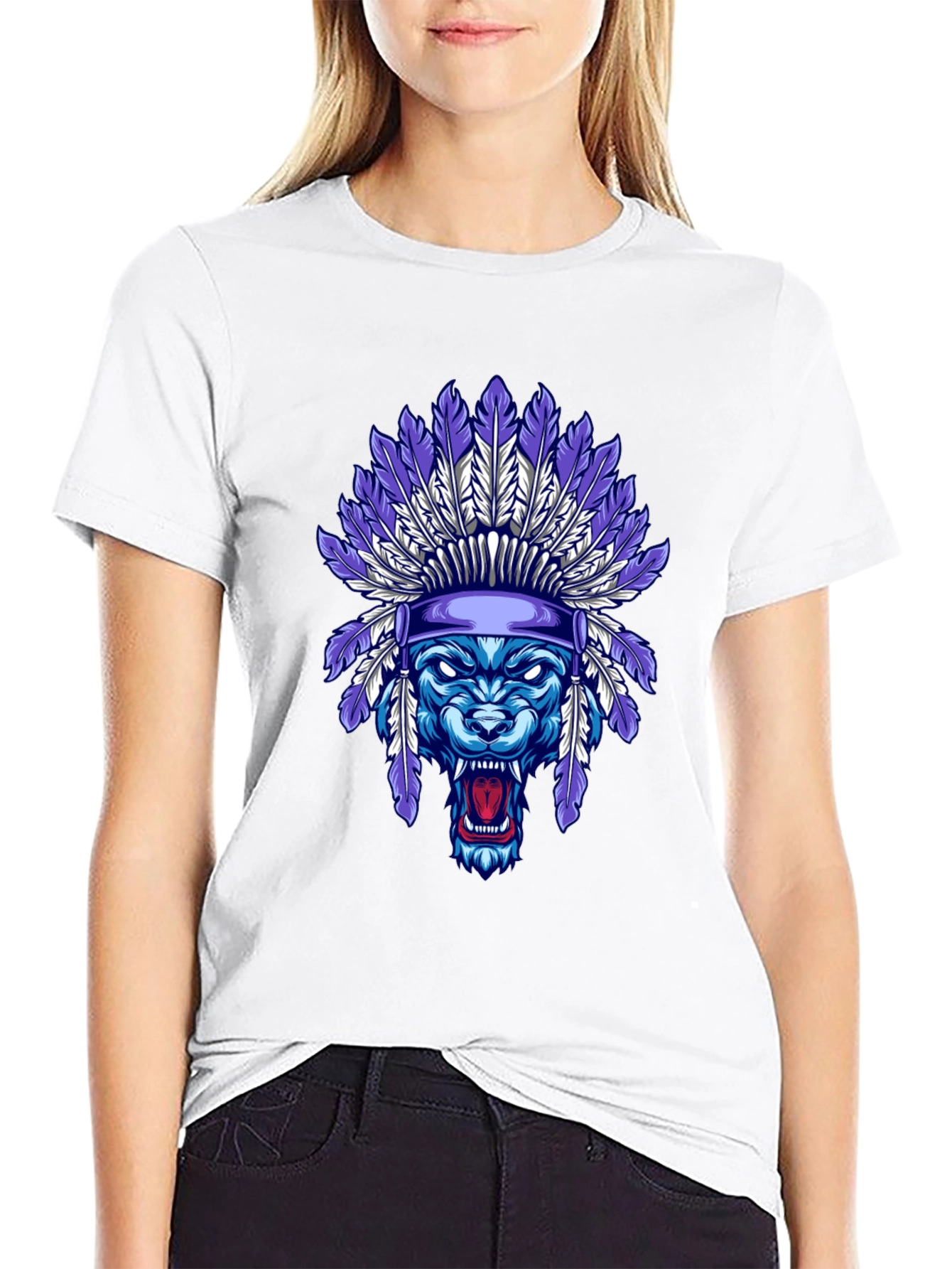Wolf Headdress Graphic Tee