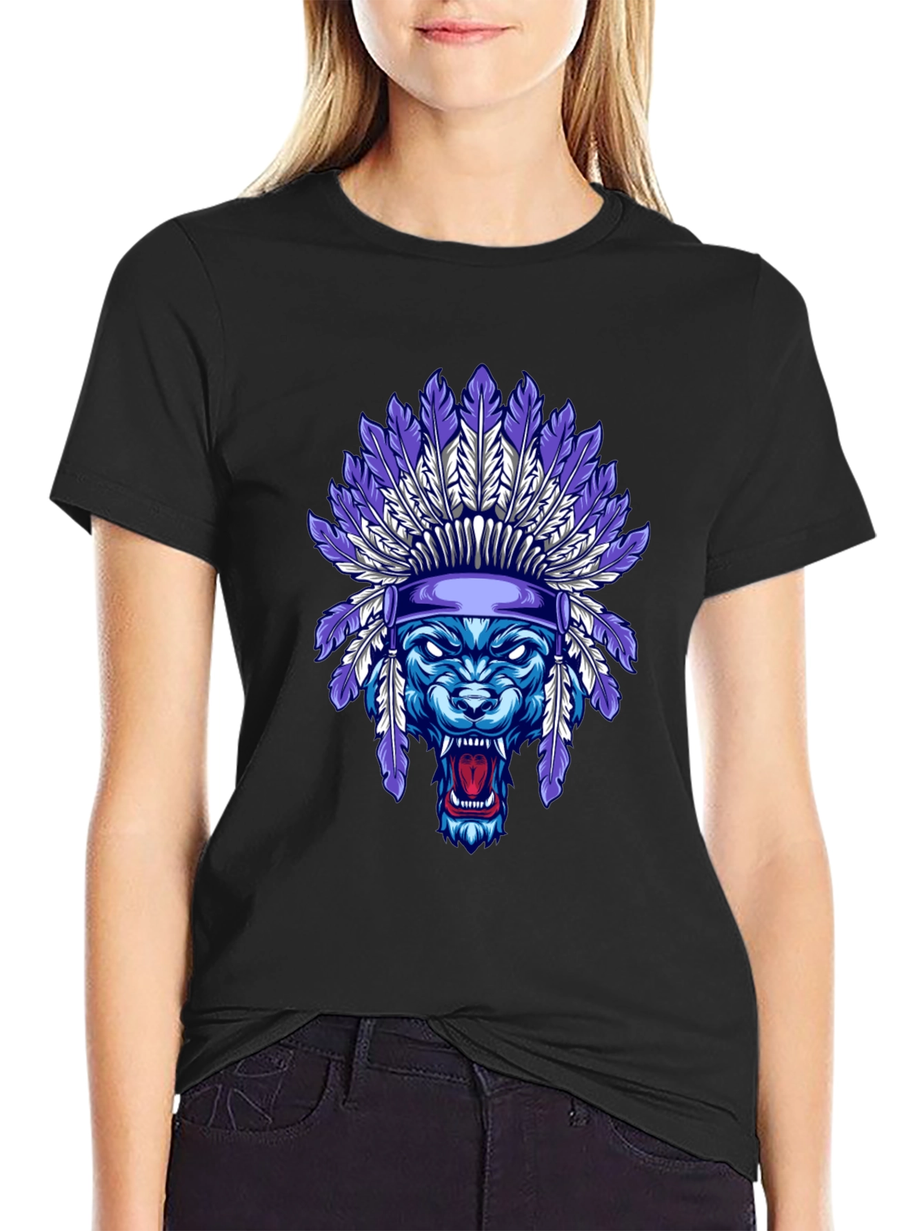 Wolf Headdress Graphic Tee