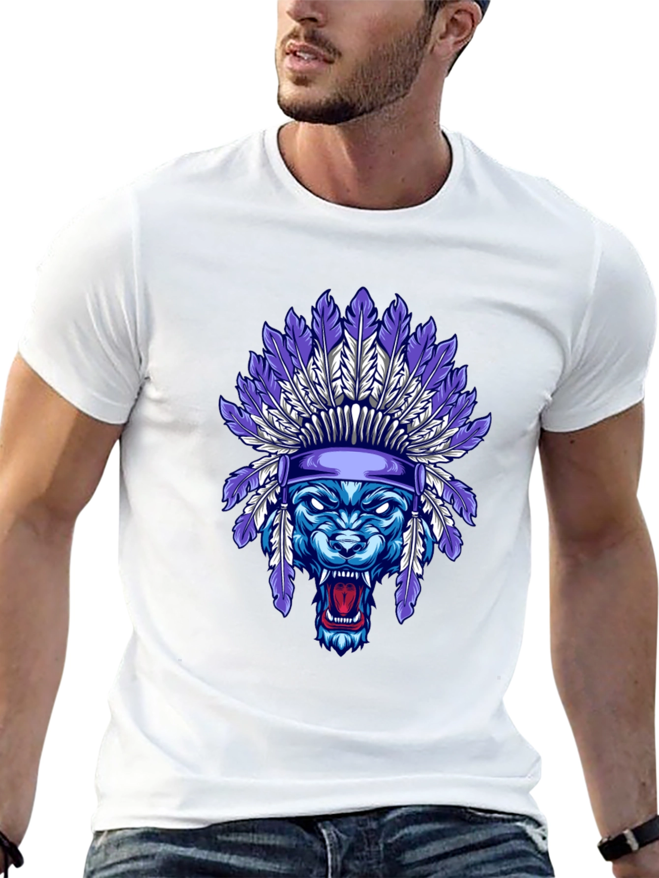 Wolf Headdress Graphic Tee