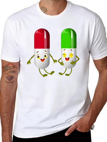 Pill Pals Graphic Tee - Black Cotton T-Shirt