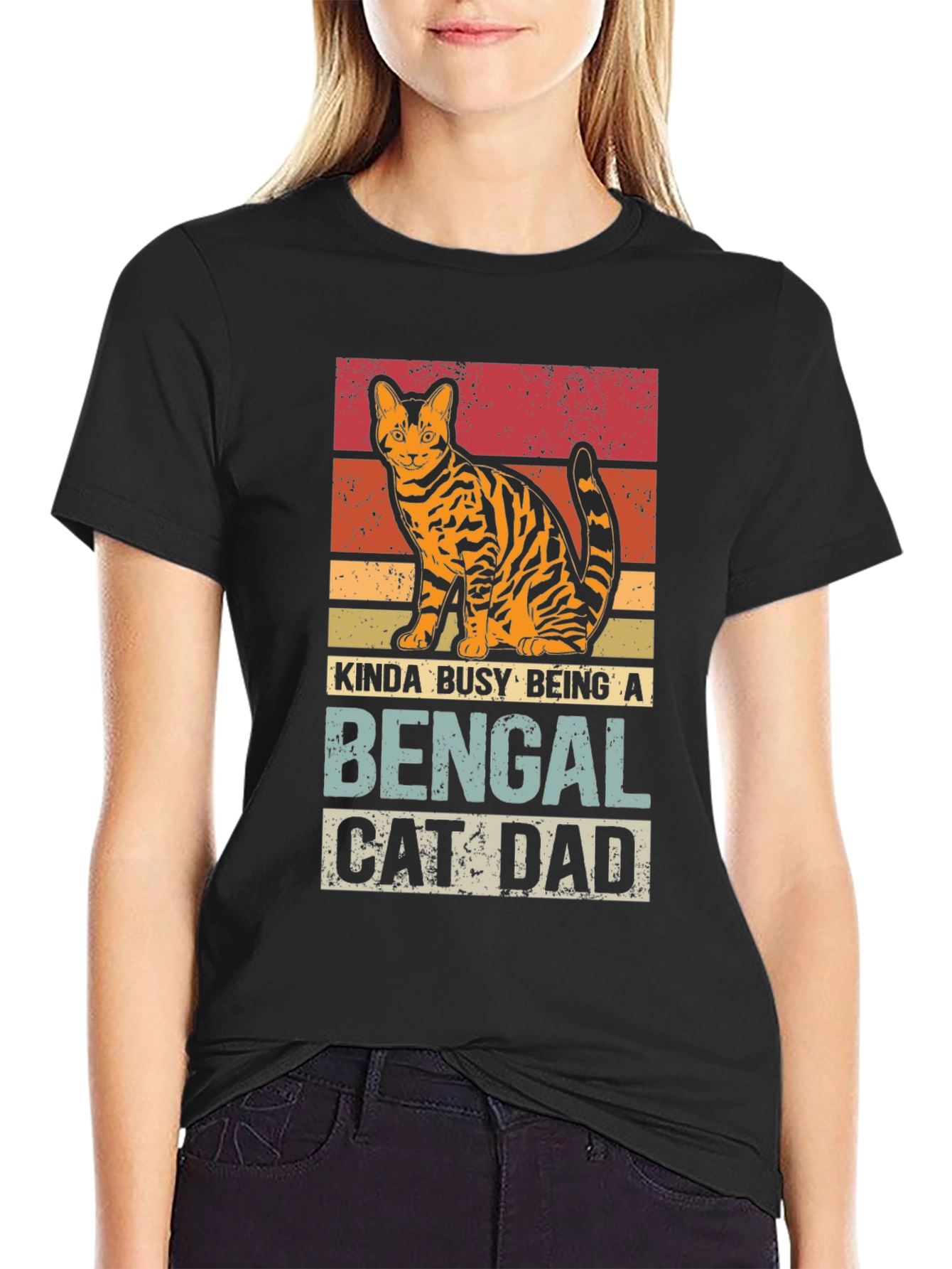Bengal Cat Dad T-Shirt - Kinda Busy