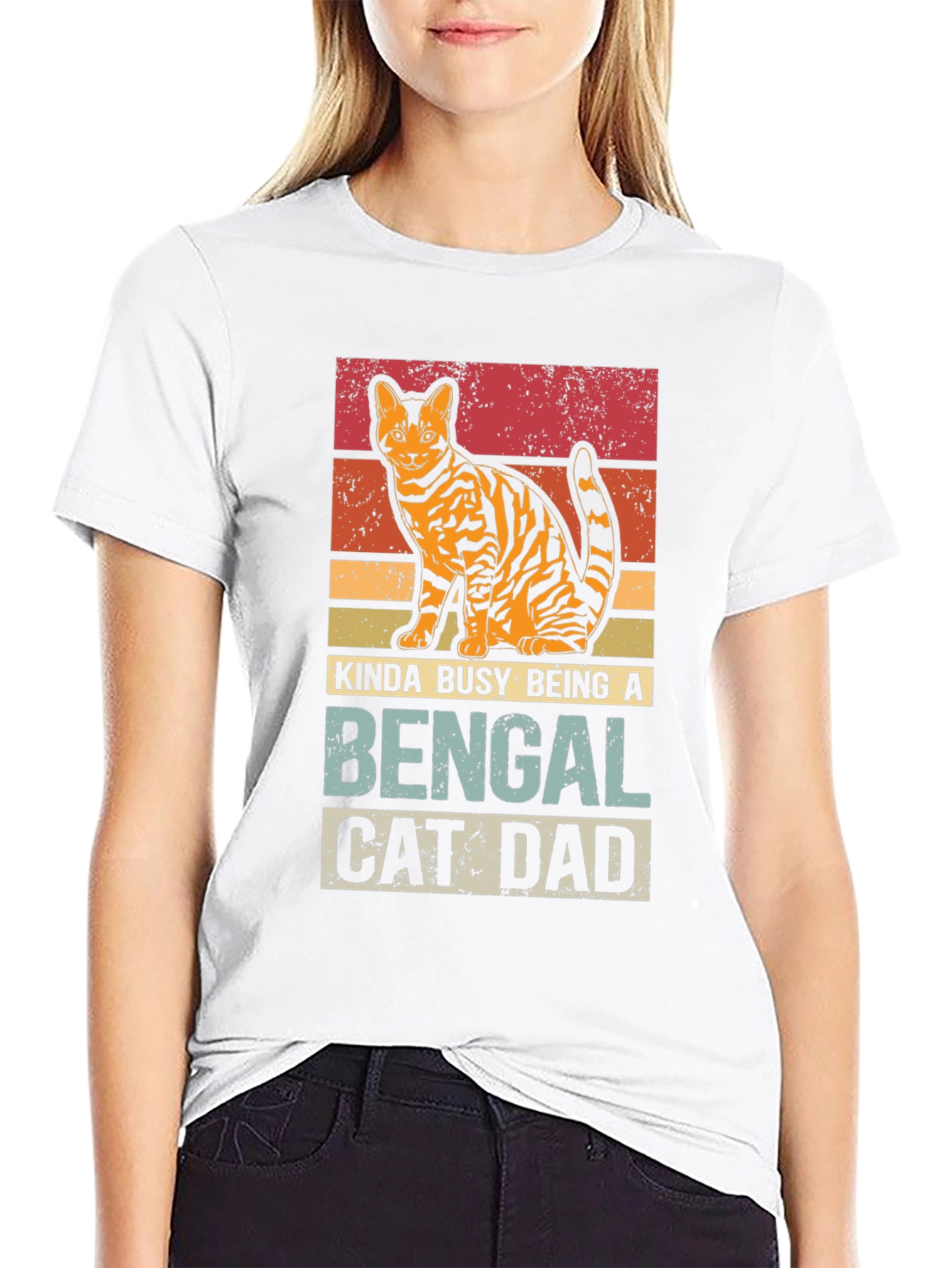 Bengal Cat Dad T-Shirt - Kinda Busy