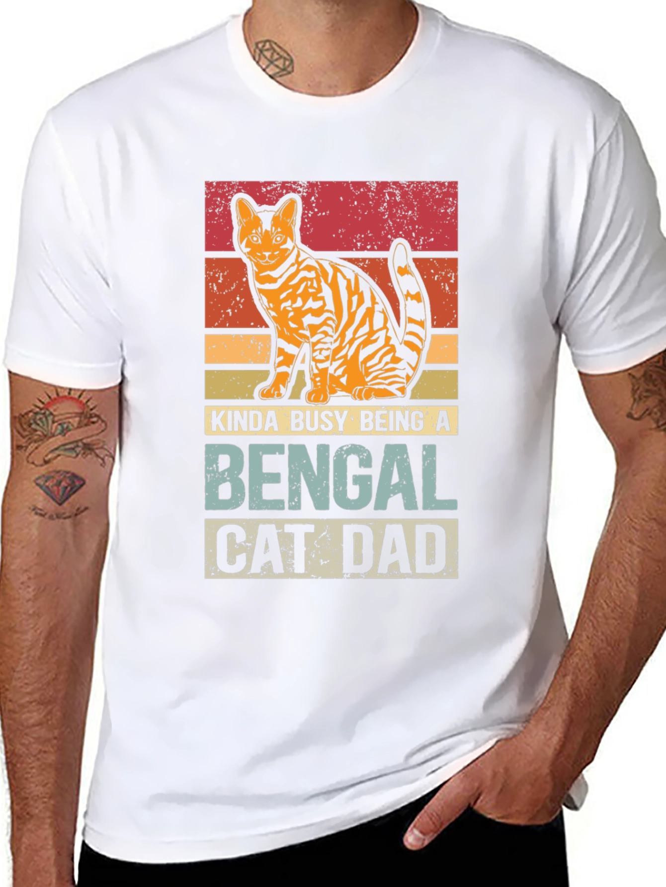 Bengal Cat Dad T-Shirt - Kinda Busy