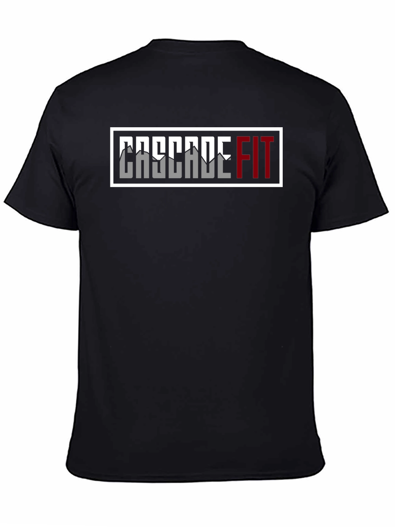 Cascade Fit Black Graphic T-Shirt