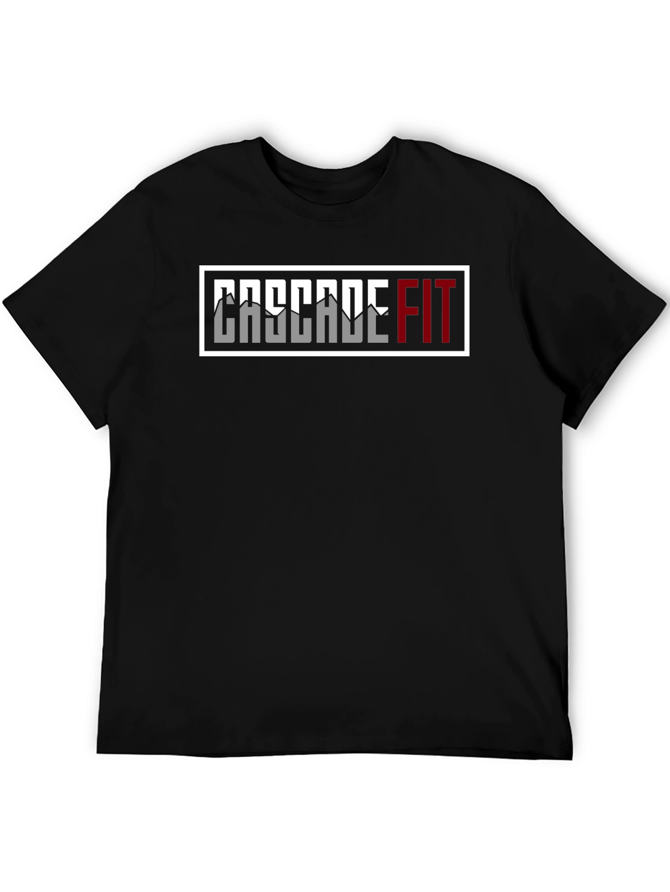 Cascade Fit Black Graphic T-Shirt