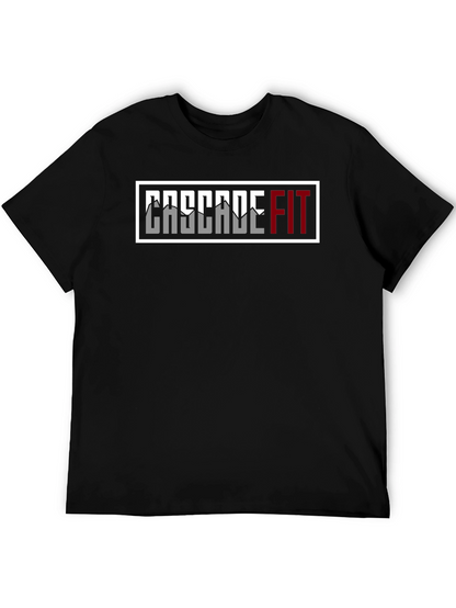Cascade Fit Black Graphic T-Shirt