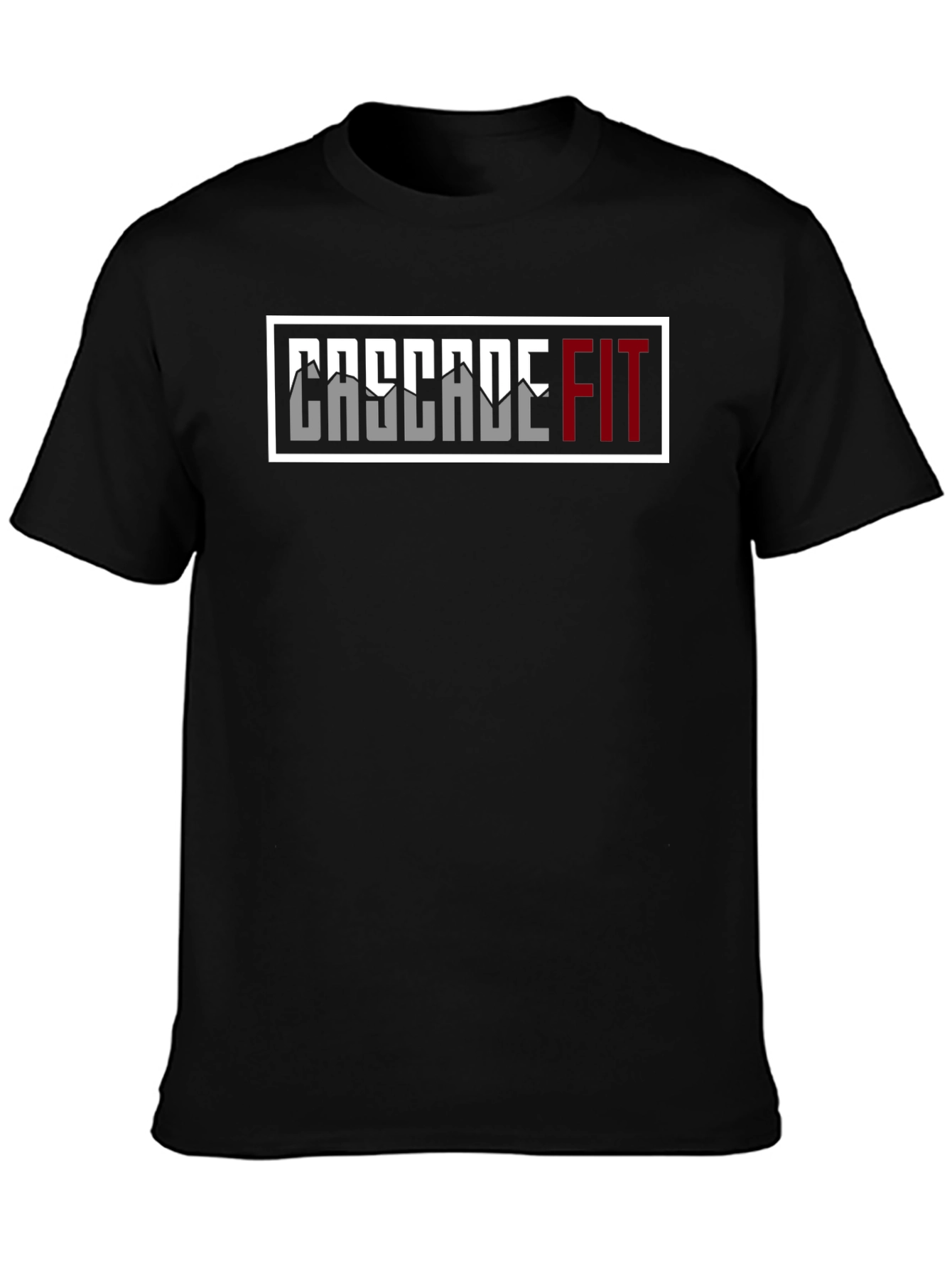 Cascade Fit Black Graphic T-Shirt