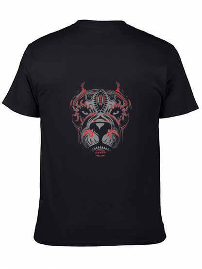 Graphic Pitbull Design Black T-Shirt