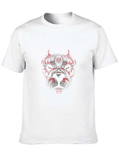 Graphic Pitbull Design Black T-Shirt