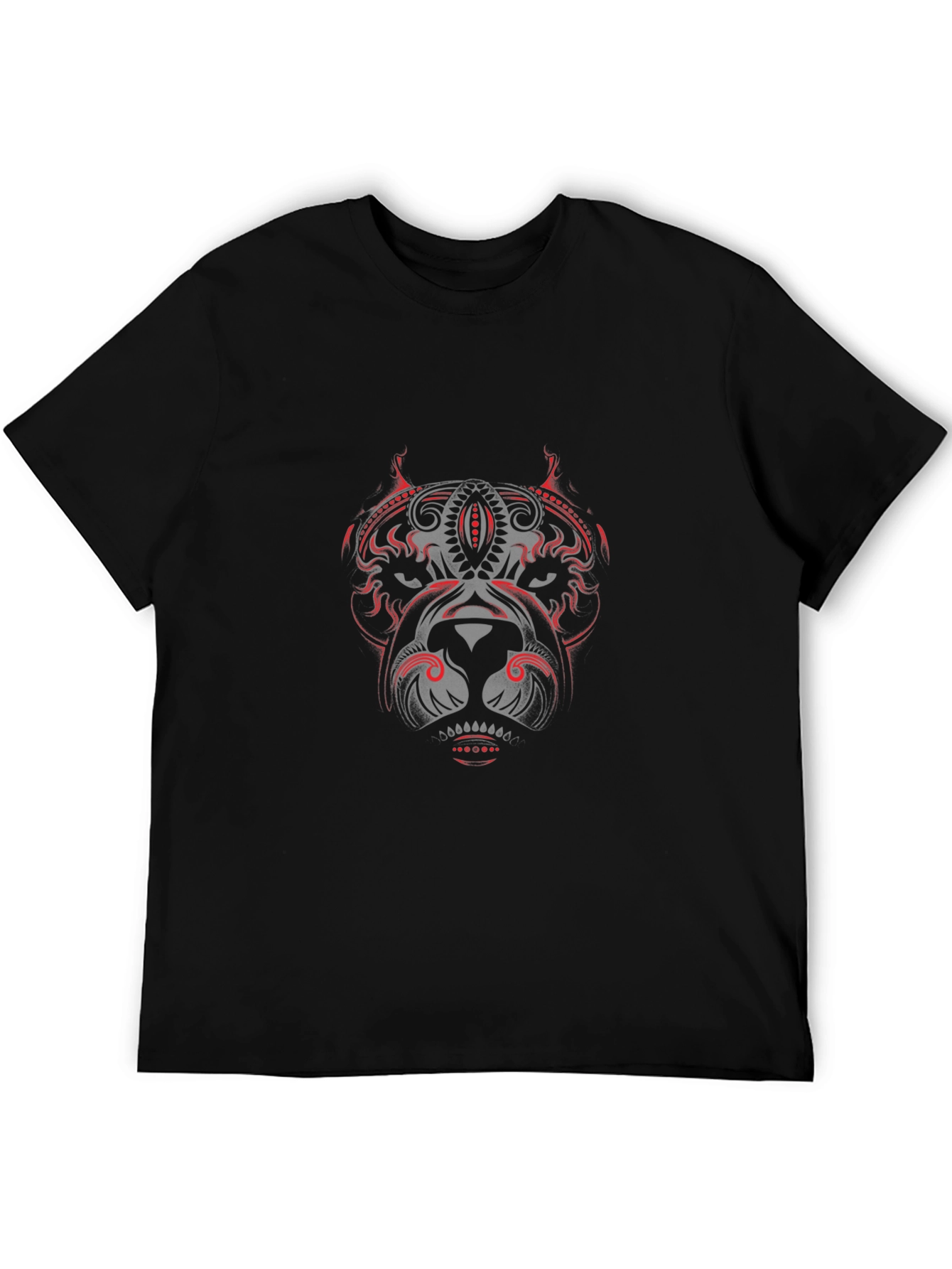 Graphic Pitbull Design Black T-Shirt