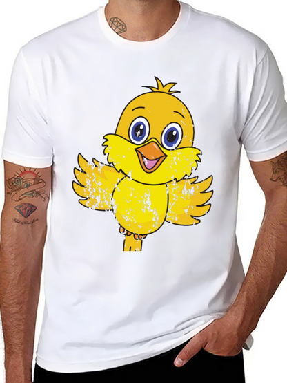 Cute Chick Graphic Print Mens Black T-Shirt