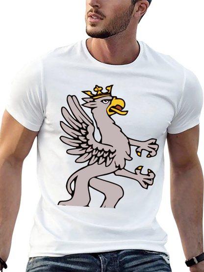 Griffin Graphic Tee - Black Cotton Blend Shirt