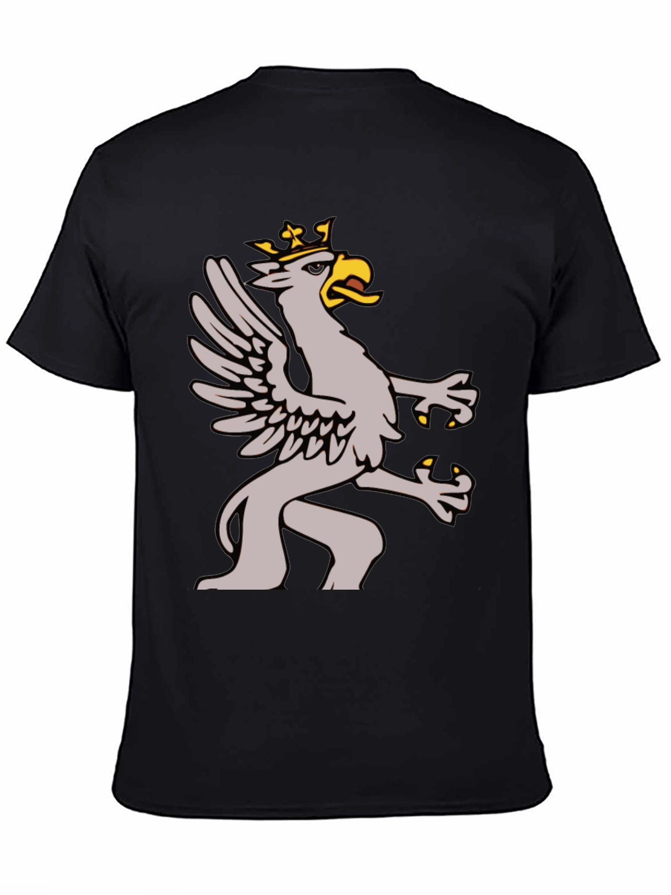 Griffin Graphic Tee - Black Cotton Blend Shirt