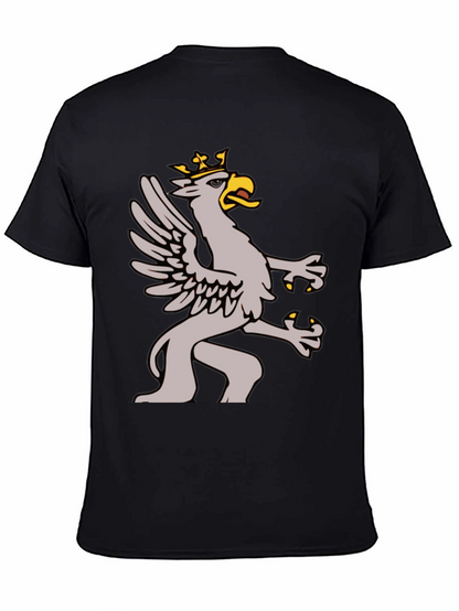 Griffin Graphic Tee - Black Cotton Blend Shirt