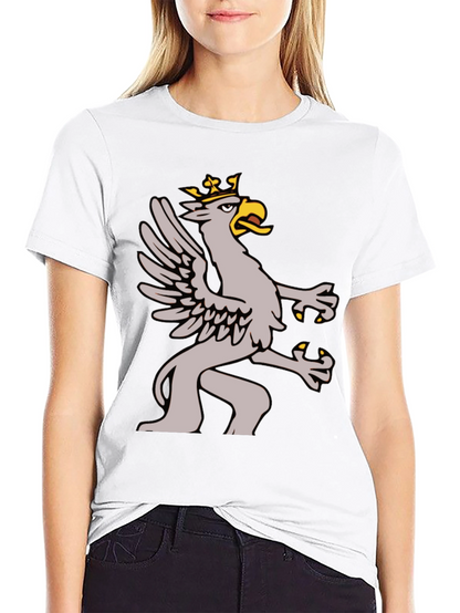 Griffin Graphic Tee - Black Cotton Blend Shirt