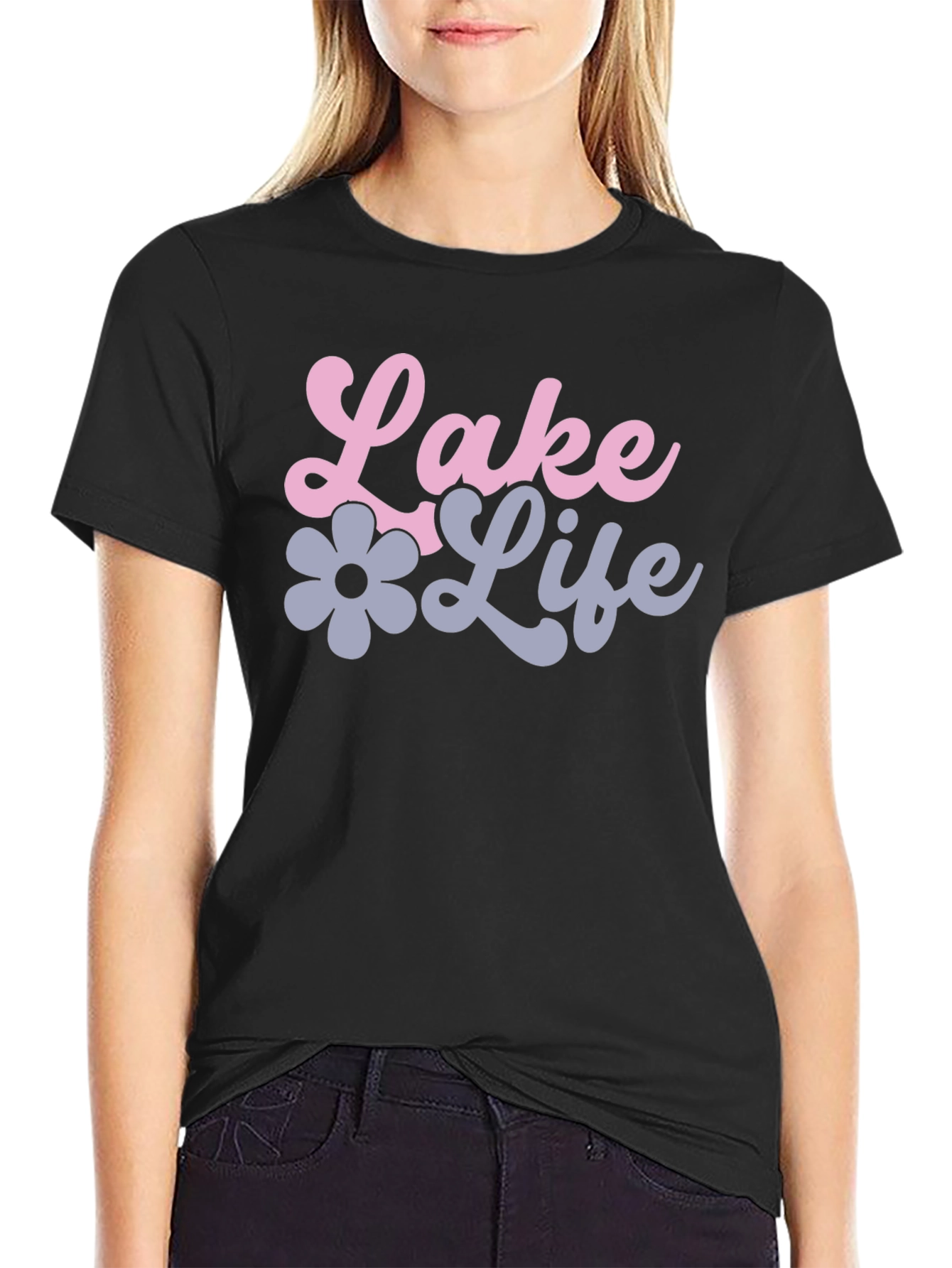 Lake Life Black Graphic Tee