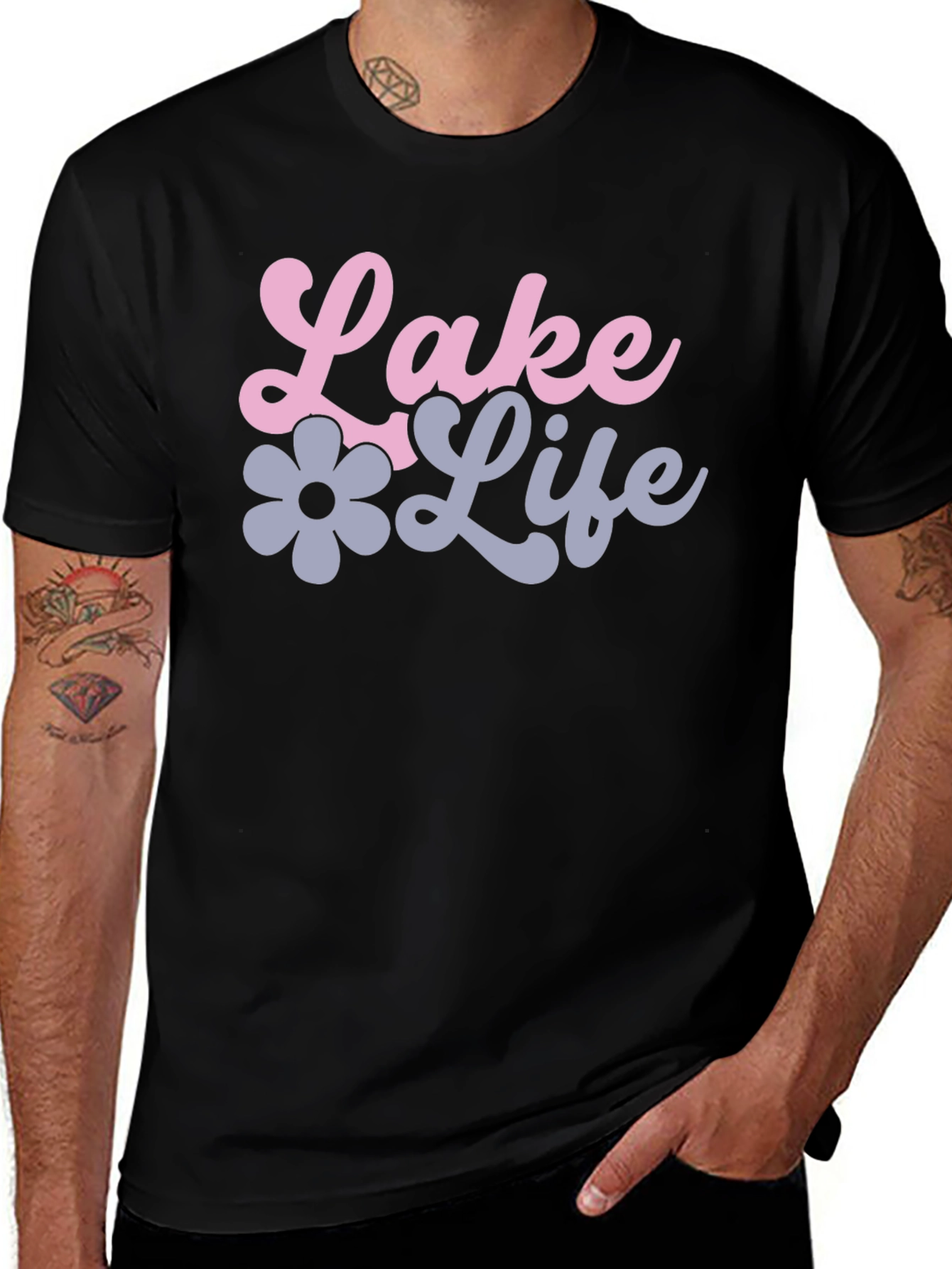 Lake Life Black Graphic Tee