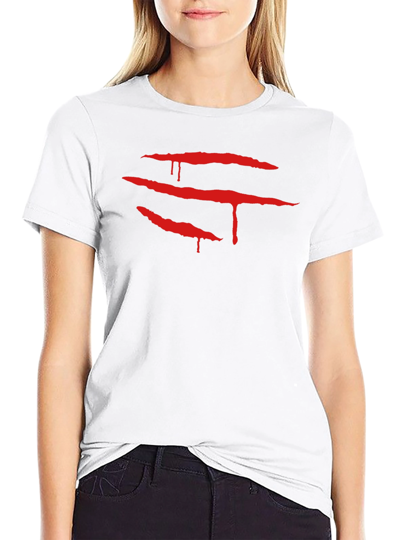Claw Mark Graphic Tee - Black Short Sleeve