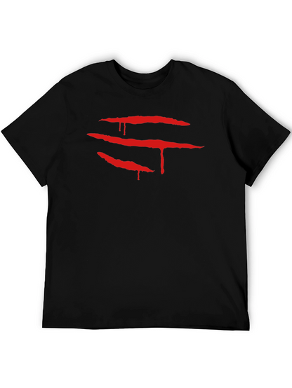 Claw Mark Graphic Tee - Black Short Sleeve