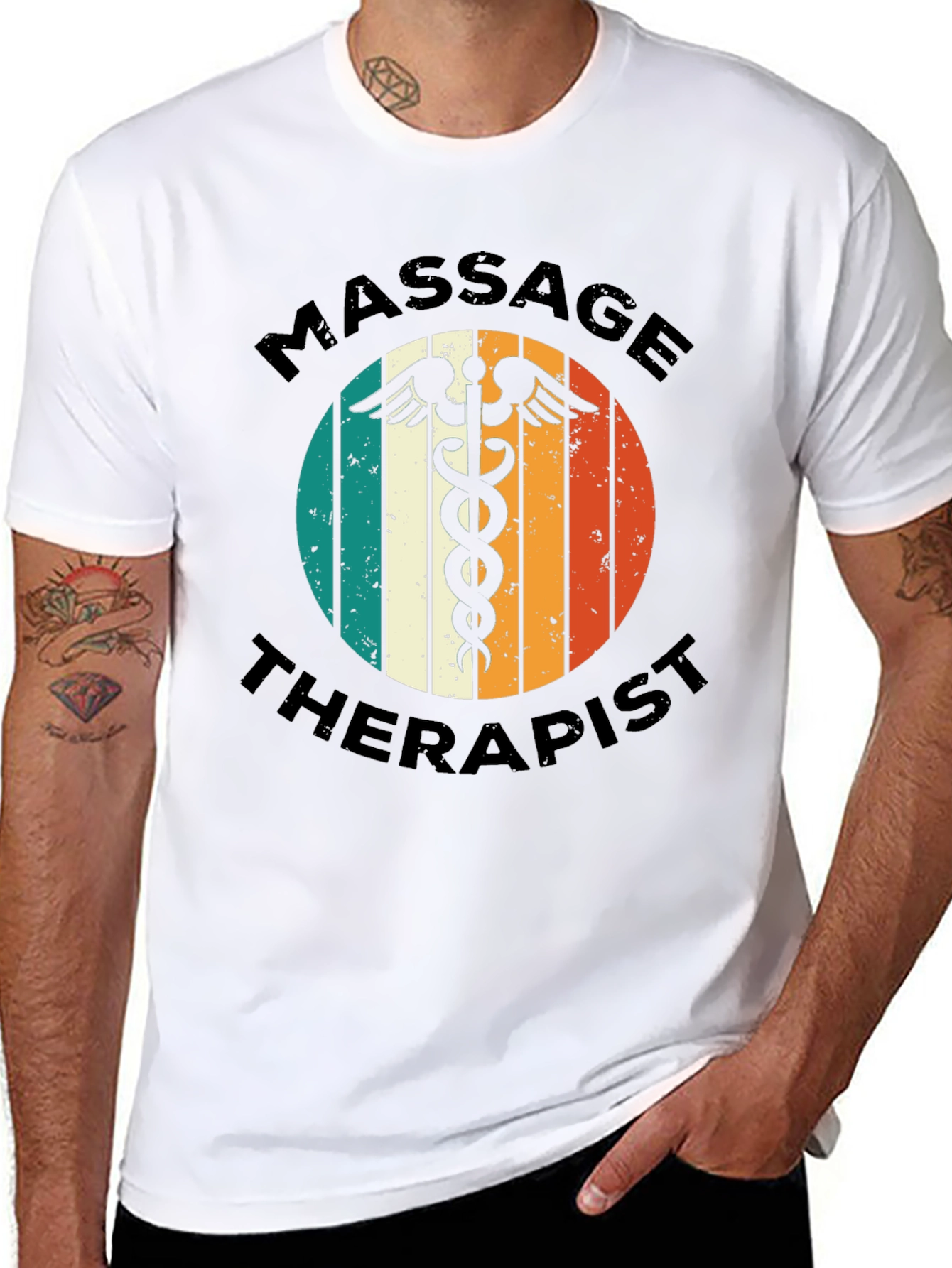 Massage Therapist T-Shirt - Retro Medical Design