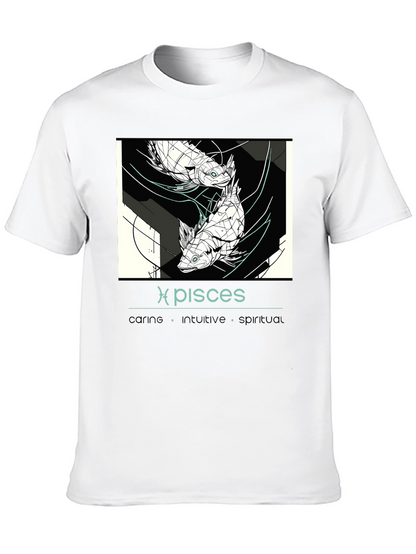 Pisces Zodiac T-Shirt - Caring Intuitive Spiritual