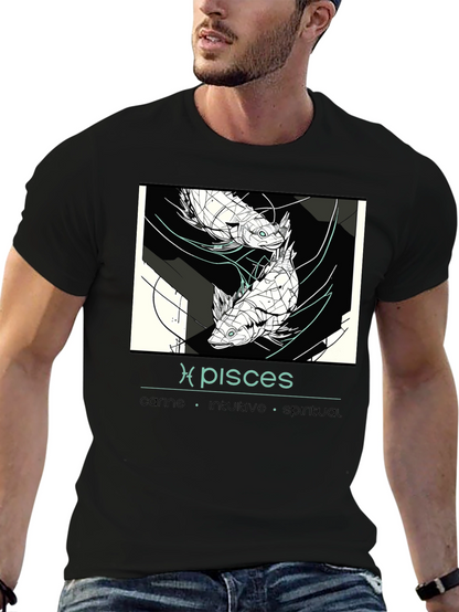 Pisces Zodiac T-Shirt - Caring Intuitive Spiritual